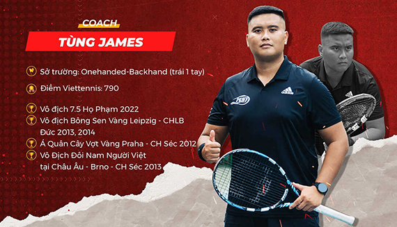 Tùng James thầy  dạy Tennis của MST Tennis Training