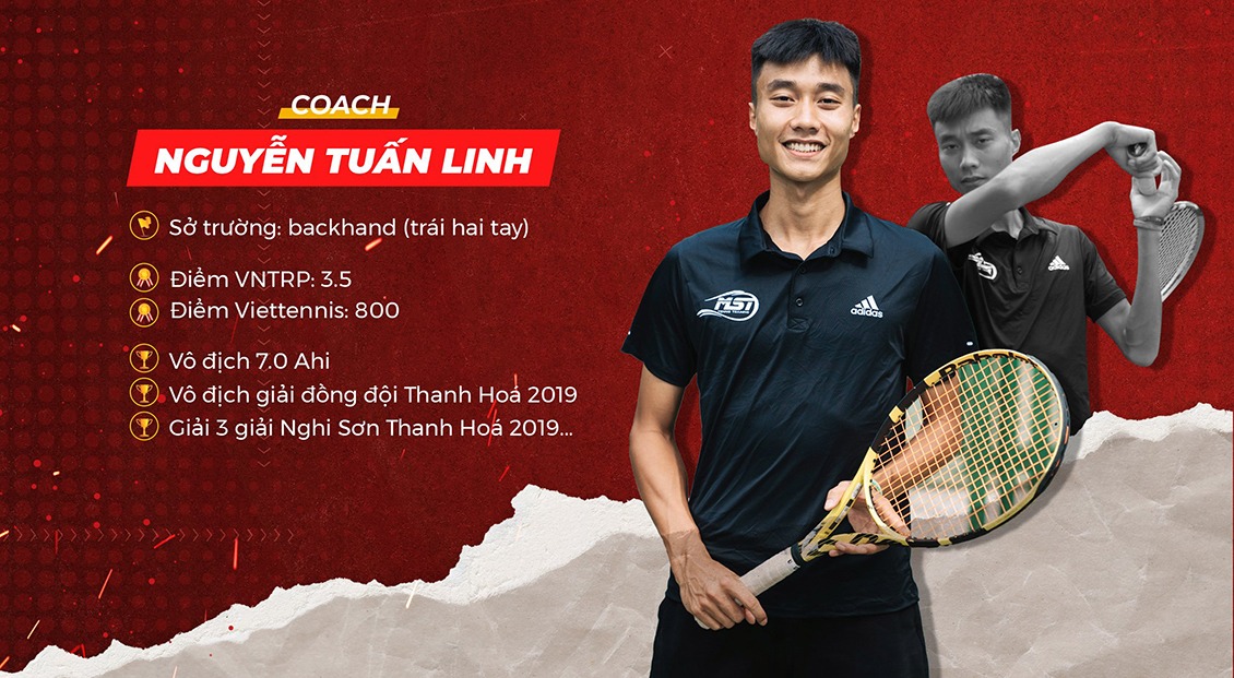 Coach Nguyễn Tuấn Linh giảng dạy Tennis, dạy tennis cơ bản, dạy Tennis nâng cao, tennis cho trẻ em của MST Tennis Training